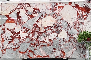 Carmen Rossa Queen Marble Slab