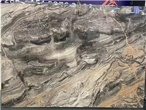 Italy Arabescato Orobico Grigio Brown Marble Slab