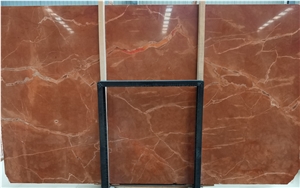 Polished Coral Red Marble Slab Polished Coral Red Marble Slab