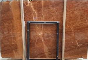 Polished Rosso Alicante Marble Slab