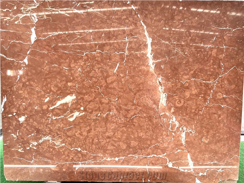 Polished Rosso Alicante Marble Slab