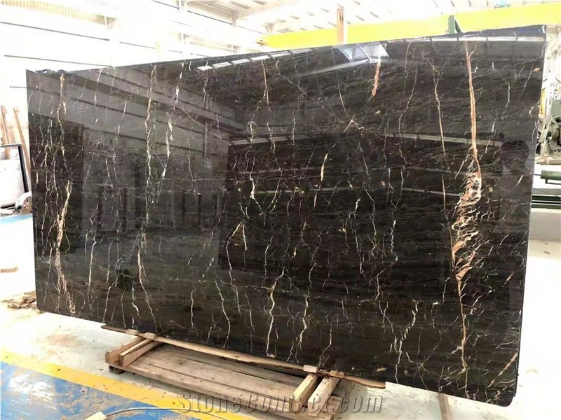 Port Marron Brown Wooden Marble Slab