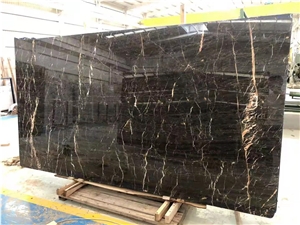 Port Marron Brown Wooden Marble Slab