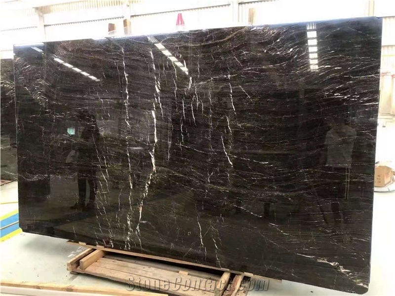 Port Marron Brown Wooden Marble Slab