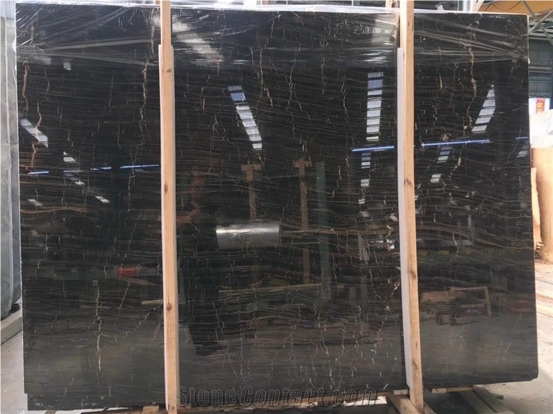 Port Marron Brown Wooden Marble Slab