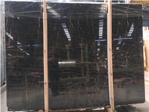 Port Marron Brown Wooden Marble Slab