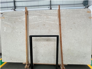 White Rose Beige Marble Slab