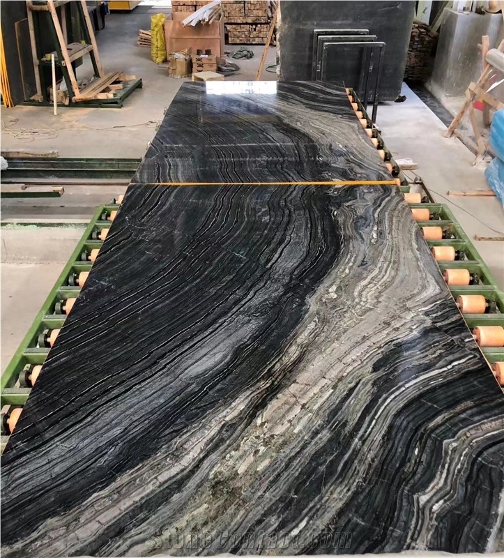 Zebra Black Marble Slab