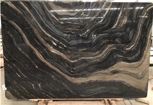 Zebra Black Marble Slab