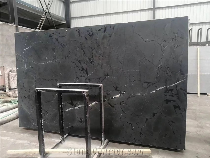 Negresco Quartzite Slab Leathered, Negresco Black Quartzite
