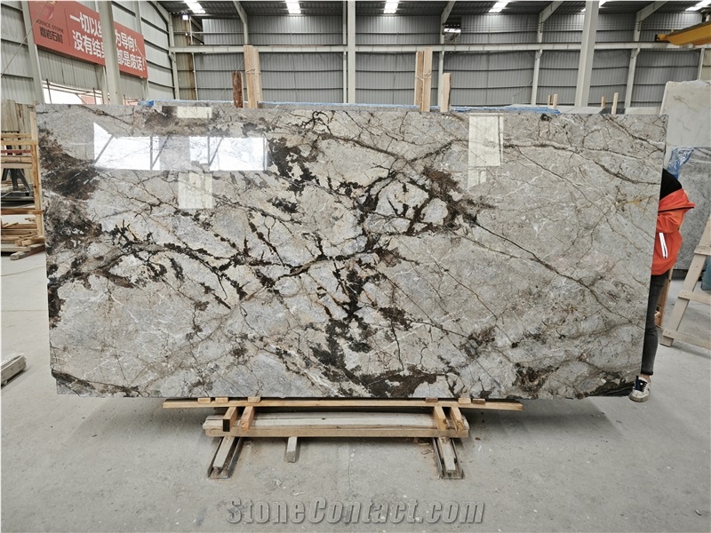Turkey Uni Luxus Grey Marble Slabs Polish Tiles295*140