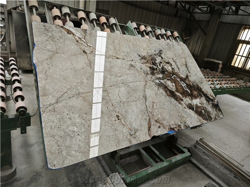Turkey Uni Luxus Grey Marble Slabs Tiles Polished 270*150