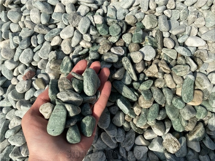 GS-005 Green Color Pebble Rounded Stone