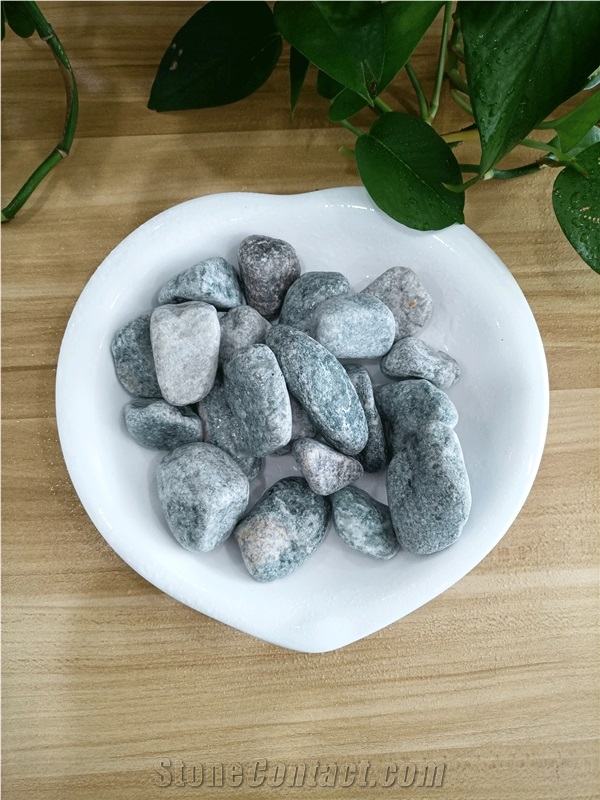 GS-005 Green Color Pebble Rounded Stone