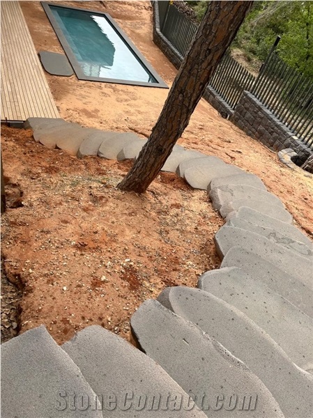 Natural Basalt Garden Stepping Stone
