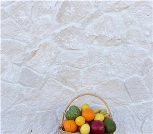 CALIZA POLAR White Limestone Irregular Flagstone For Walling
