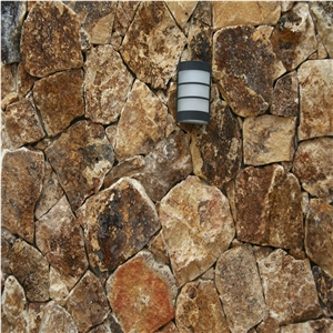 TRAVERTINO ORO Irregular Flagstone Walling