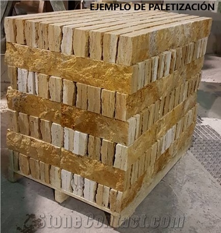 Travertino Oro Ledgestone Wall Cladding