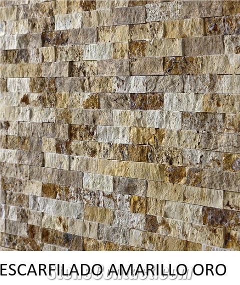 Travertino Oro Ledgestone Wall Cladding