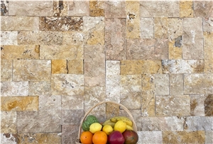Travertino Oro Ledgestone Wall Cladding
