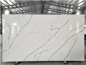 LQ-807 Calacatta Quartz Surface Nsf Artificial Stone