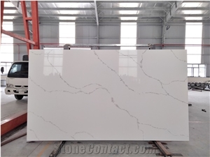 LQ-808 Calacatta Quartz Slab Vietnam Engineered Stone