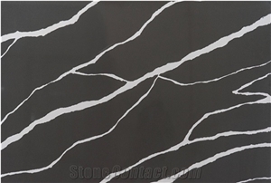 LQ-819 Calacatta Quartz Slabs, Big Size Engineered Stone,
