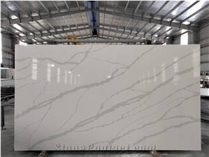 LQ-828 Hot Selling Popular Quartz Slab Vietnam Calacatta