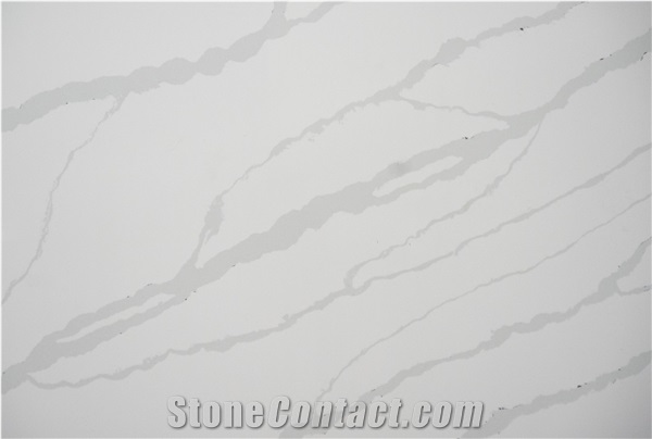 LQ-828 Hot Selling Popular Quartz Slab Vietnam Calacatta
