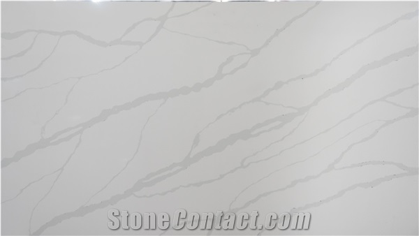 LQ-828 Hot Selling Popular Quartz Slab Vietnam Calacatta,
