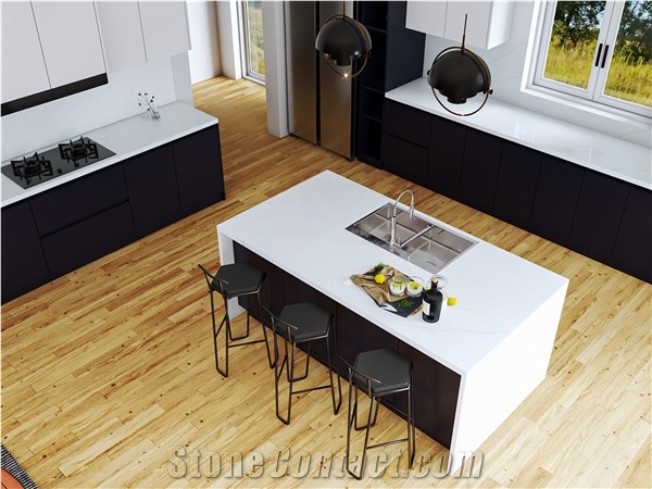 LQ-831 Hot Selling Popular Quartz Slab Vietnam Calacatta