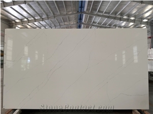 LQ-833 Hot Selling Popular Quartz Slab Vietnam Calacatta