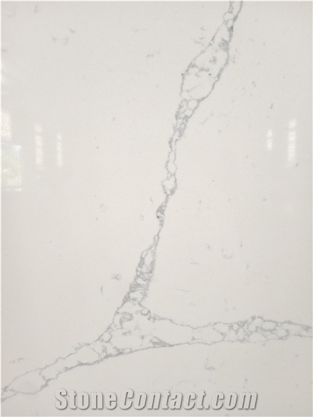 LQ-835 Hot Selling Popular Quartz Slab Vietnam Calacatta