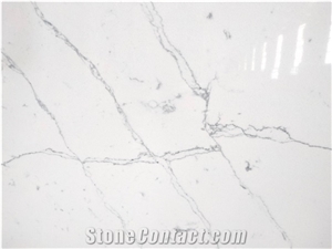 LQ-836 Hot Selling Popular Quartz Slab Vietnam Calacatta