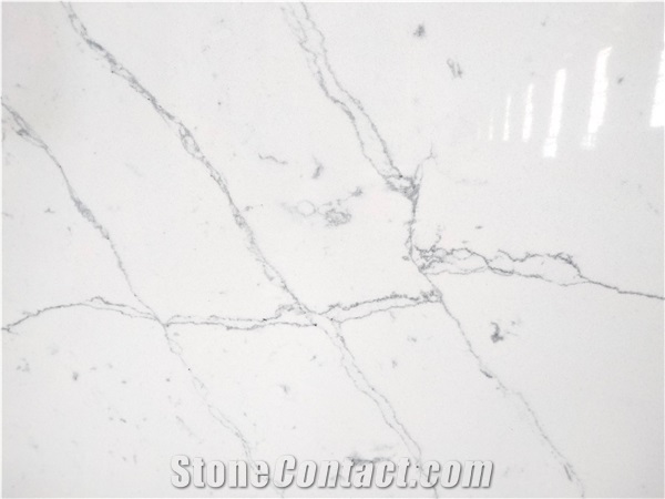 LQ-836 Hot Selling Popular Quartz Slab Vietnam Calacatta