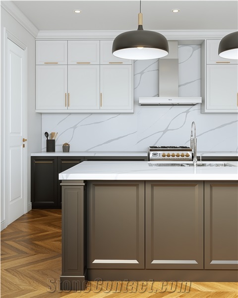 LQ810 Big Size Artificial Stone Bold Vein Calacatta Vietnam