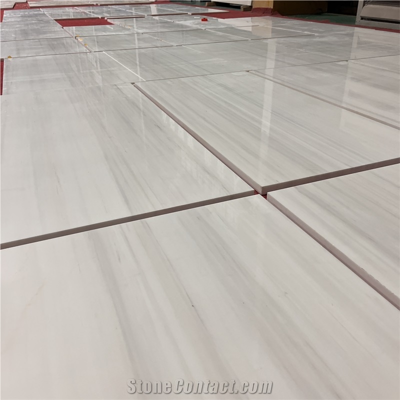Polished Duna White Slab For Hotel Decor