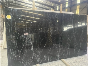 Black Lightning Marble Big Slab From Viet Nam