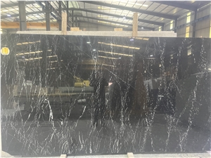 Black Lightning Marble Big Slab From Viet Nam
