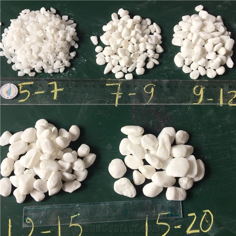 Snow White Pebble Stone Super Cheap Price