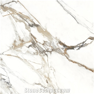 Bianco Marble Veins Gold Sintered Stone 1S03CD120300 Bianco Marble Veins Gold Sintered Stone 1S03CD120300