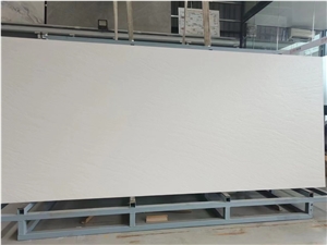 White Sintered Stone Slab Rough Satin Natural Surface White Sintered Stone Slab Rough Satin Natural Surface