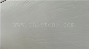 White Sintered Stone Slab Rough Satin Natural Surface