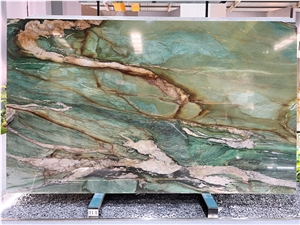 Luxury Botanic Bordeaux Green Quartzite Slabs