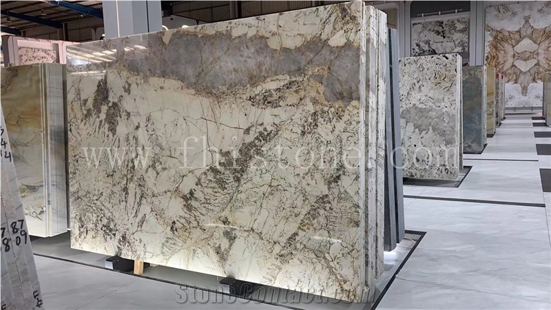 Luxury Pandora White Granite Polished Slabs