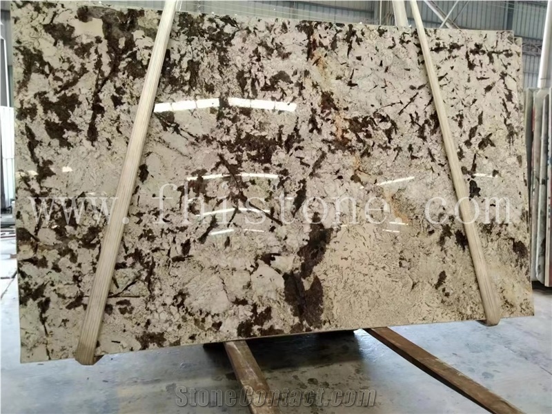 Luxury Translucent Polished White Silver Fox Granite