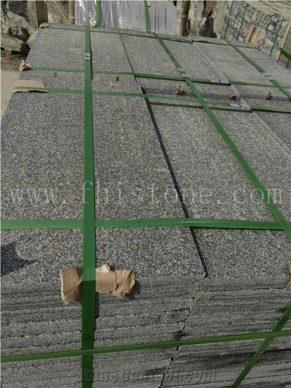 Olivine Gabbro Black Granite Flamed Pool Paver Outdoor