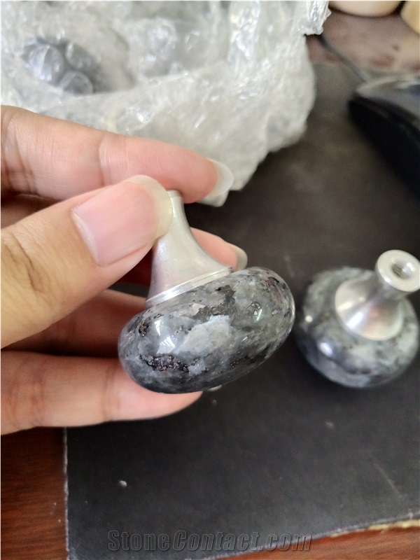 Blue Pearl Granite Mushroom Knobs Pull Handle