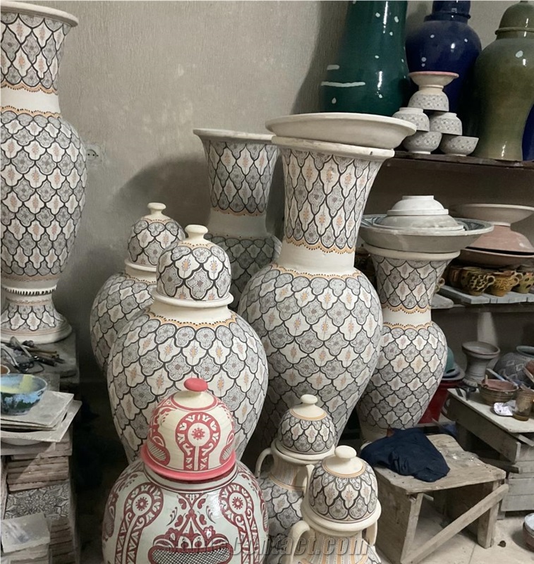 Zellige Ceramic Vases