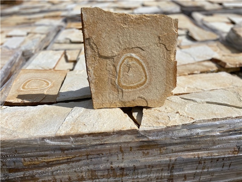 Golden-Yellow Gneiss Irregular Flagstone